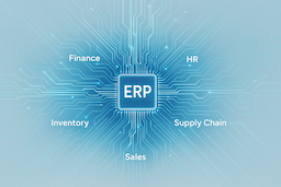 ERP SYSTEMS: THE BRAIN OF YOUR BUSINESS OPERATIONS service illustration